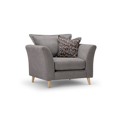 Hoxley Armchair in Leo Truffle fabric