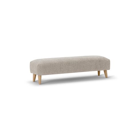Hoxley Bench Footstool in Leo Biscuit fabric