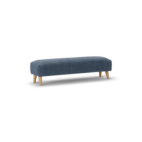 Hoxley Bench Footstool in Leo Ocean fabric