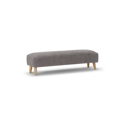Hoxley Bench Footstool in Leo Truffle fabric