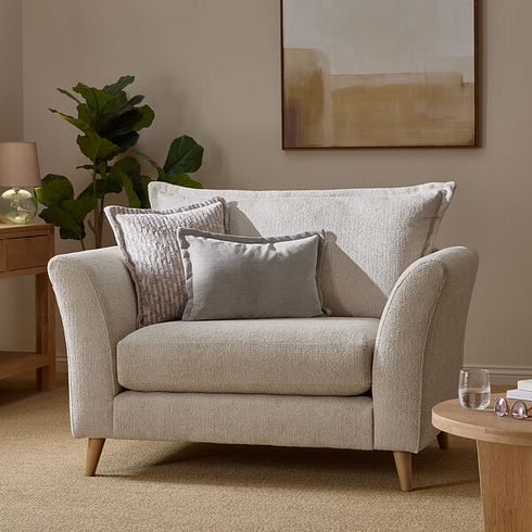 Hoxley Loveseat in Leo Biscuit fabric