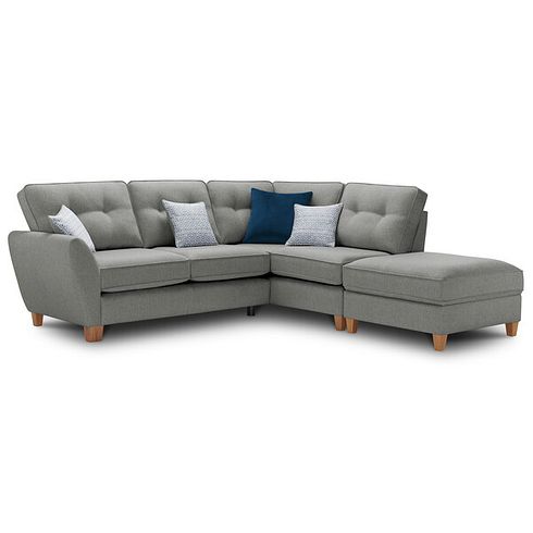 Inca Left Hand Corner Chaise Sofa in Christy Collection Grey Fabric