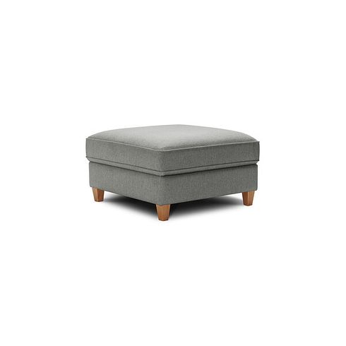Inca Corner Chaise Large Storage Footstool in Christy Collection Grey Fabric