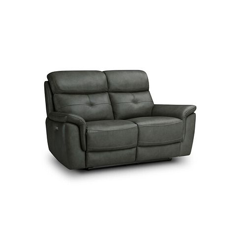 Iver 2 Seater Electric Recliner Sofa in Virgo Lead Leather