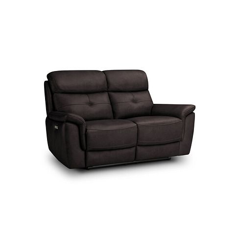 Iver 2 Seater Electric Recliner Sofa with Power Headrests in Amara Brown Leather