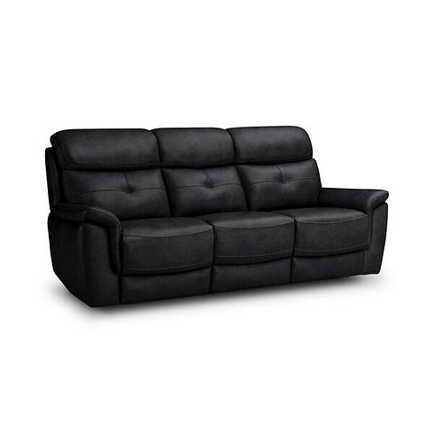 Iver 3 Seater Sofa in Odyssey Black Leather