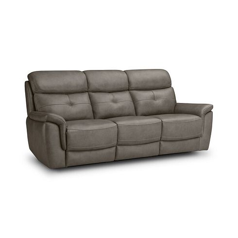 Iver 3 Seater Sofa in Odyssey Dark Grey Leather