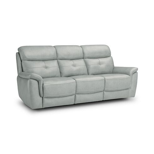 Iver 3 Seater Sofa in Odyssey Light Grey Leather
