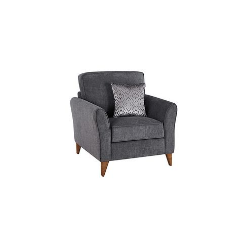 Jasmine Armchair in Campo Fabric - Pewter with Khalifa Steel Scatters