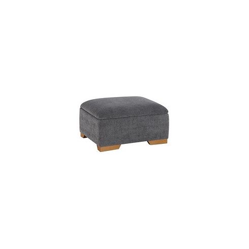 Jasmine Storage Footstool in Campo Pewter Fabric