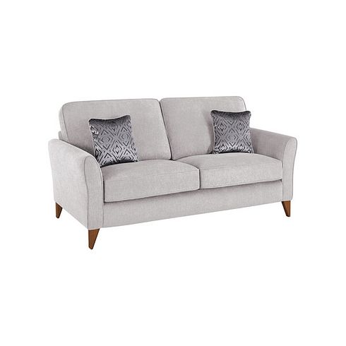 Jasmine 3 Seater Sofa in Campo Fabric - Silver with Khalifa Steel Scatters