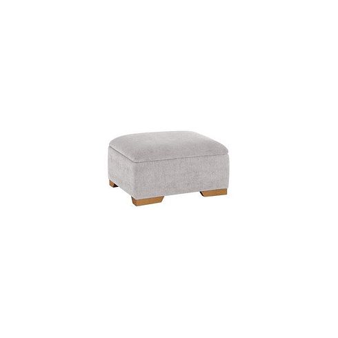 Jasmine Storage Footstool in Campo Silver Fabric