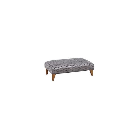 Jasmine Footstool in Khalifa Steel Fabric