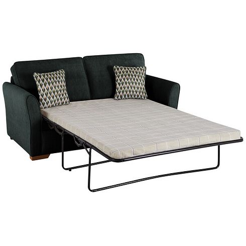 Jasmine 3 Seater Sofa Bed with Standard Mattress in Orkney Forest with Newton Forest Scatters