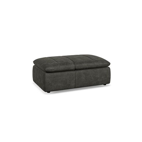 Juliette Storage Footstool Chair in Billy Joe Grey Fabric