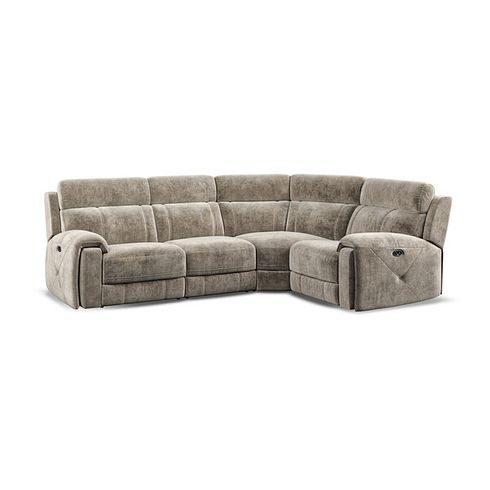 Leo Left Hand Corner Recliner Sofa in Descent Taupe Fabric