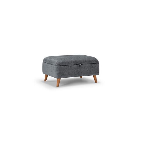 Lorenzo Storage Footstool in Paolo Grey Fabric