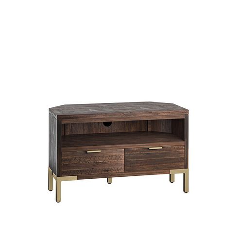 Madison Solid Hardwood and Metal Corner TV Unit