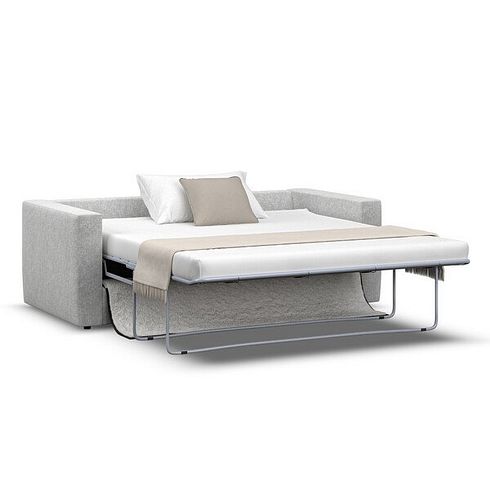 Malvern 2 Seater Sofa Bed in Silver fabric