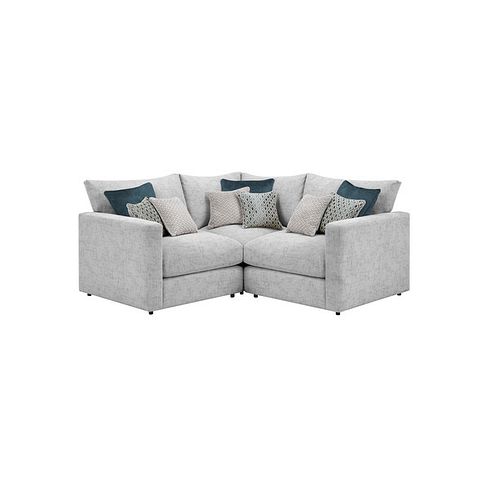 Malvern 3 Seat Modular Corner Sofa in Silver fabric - Group 1