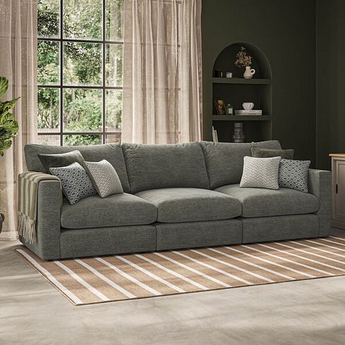 Malvern 3 Seater Modular Sofa in Olive Green fabric - Group 9