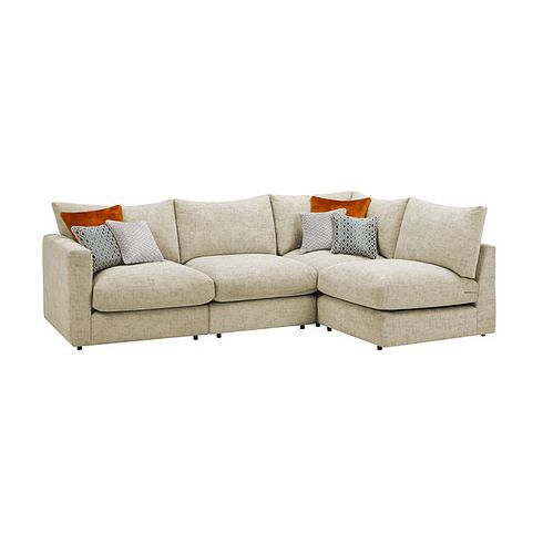 Malvern 4 Seat Left Hand Modular Corner Sofa in Beige fabric - Group 4