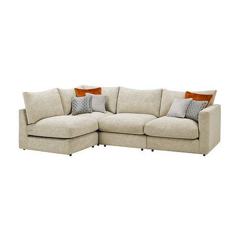 Malvern 4 Seat Right Hand Modular Corner Sofa in Beige fabric - Group 5