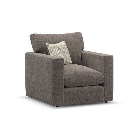 Malvern Armchair in Brown fabric