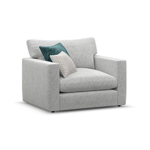 Malvern Loveseat in Silver fabric