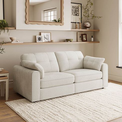 Marley 2 Seater Modular Sofa in Lila Ivory Fabric - Group 8