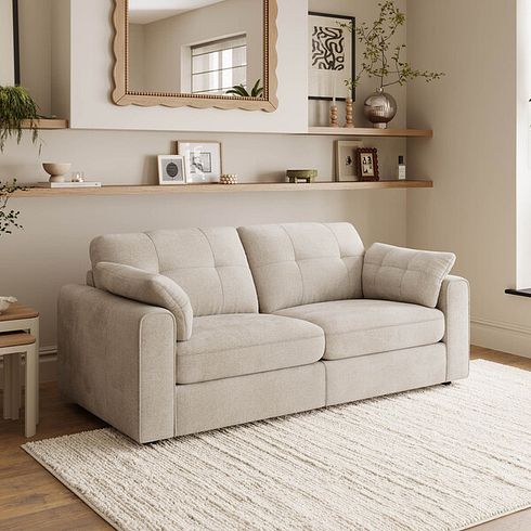 Marley 2 Seater Modular Sofa in Lila Natural Fabric - Group 8
