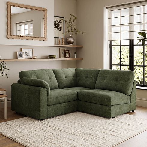 Marley 3 Seat Left Hand Modular Corner Sofa in Lila Pine Fabric - Group 6