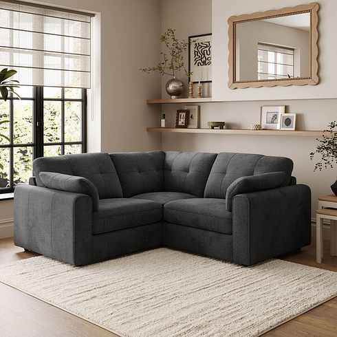 Marley 3 Seat Modular Corner Sofa in Lila Charcoal Fabric - Group 1