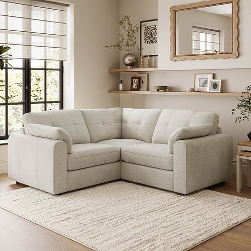 Marley 3 Seat Modular Corner Sofa in Lila Ivory Fabric - Group 1