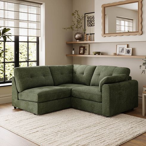 Marley 3 Seat Right Hand Modular Corner Sofa in Lila Pine Fabric - Group 7
