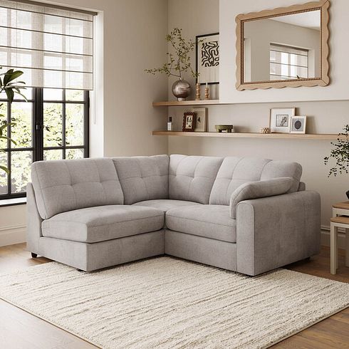 Marley 3 Seat Right Hand Modular Corner Sofa in  Lila Stone Fabric- Group 7