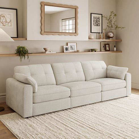 Marley 3 Seater Modular Sofa in Lila Ivory Fabric - Group 9
