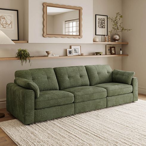 Marley 3 Seater Modular Sofa in Lila Pine Fabric - Group 9
