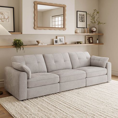 Marley 3 Seater Modular Sofa in  Lila Stone Fabric- Group 9