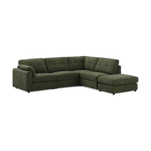 Marley 4 Seat Modular Open End Left Hand Corner Sofa in Lila Pine Fabric -  Group 4 FOOT