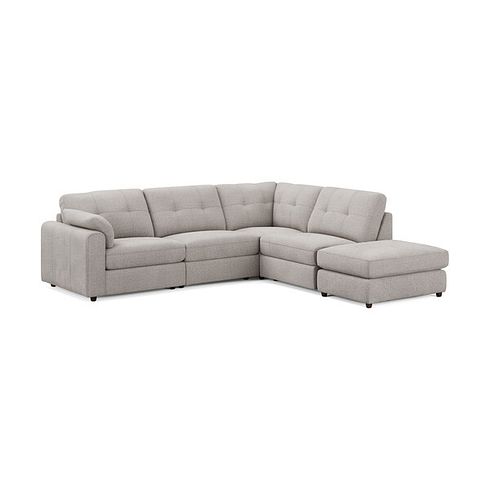 Marley 4 Seat Modular Open End Left Hand Corner Sofa in Lila Stone Fabric -  Group 4 FOOT