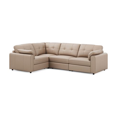 Marley 4 Seat Modular Right Hand Corner Sofa in Oslo Mushroom Leather - Group 2