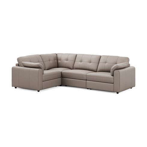 Marley 4 Seat Modular Right Hand Corner Sofa in Oslo Oyster Leather - Group 2
