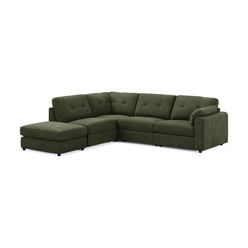 Marley 4 Seat Modular Open End Right Hand Corner Sofa in Lila Pine Fabric -Group 5 FOOT