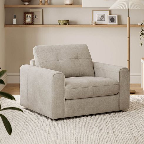 Marley Armchair in  Lila Natural Fabric