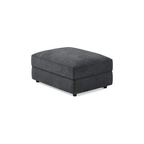 Marley Footstool in  Lila Charcoal Fabric