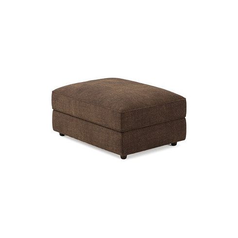 Marley Footstool in  Lila Chocolate Fabric