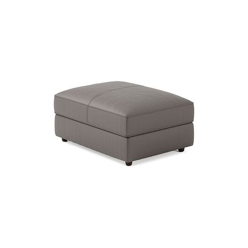 Marley Footstool in  Oslo Elephant Grey Leather