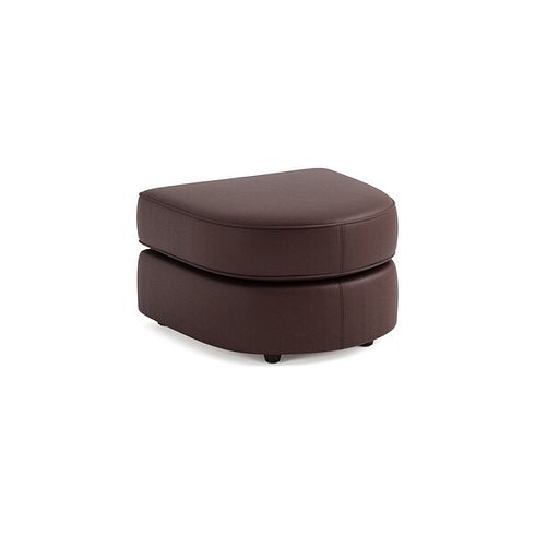 Marley Half Moon Footstool in  Oslo Chestnut Leather