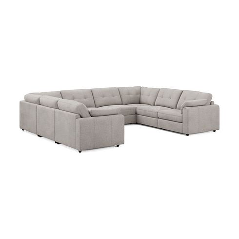 Marley Large U-Shape Modular Corner Sofa in Lila Stone Fabric - Group 11